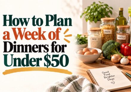 How to Plan a Week of Dinners for Under $50